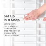 IRIS 34" 8-Panel Indoor Dog Playpen with Door