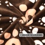 AHOOCUSTOM Soft Fleece Dog Blanket with Paw Print