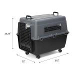 Airline Approved Travel Dog Crate with Wheels