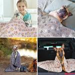 Dono 3 Soft Fleece Dog Blankets - Paw Print