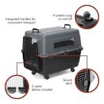 Airline Approved Travel Dog Crate with Wheels