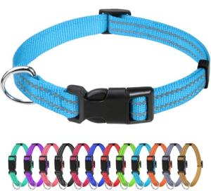 Sky Blue Reflective Collar for Small Dogs