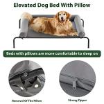 Cooling Elevated Dog Bed for Large Dogs - Grey