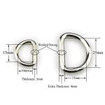 Strong 2 Size D Shape Metal Rings for Dogs