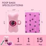 Pink Dog Poop Bag Dispenser with Carabiner