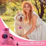 Pink Dog Poop Bag Dispenser with Carabiner