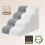 Curved 4-Step Dog Stairs for High Beds