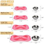 Stainless Steel Dog Bowls with No-Spill Mat