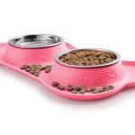 Stainless Steel Dog Bowls with No-Spill Mat