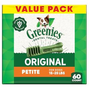 Greenies Natural Dental Dog Treats, Petite Size