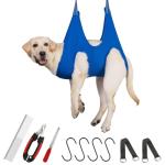 Dog Grooming Hammock with Nail Clippers and Comb