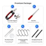 Dog Grooming Hammock with Nail Clippers and Comb