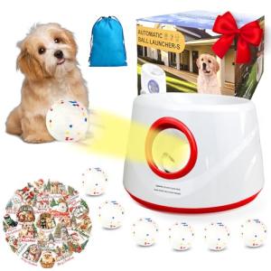 Wortade Automatic Dog Ball Launcher with 6 Balls