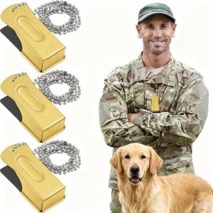 Brass Pet Training Clicker Set for Dogs and Cats