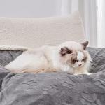 Waterproof Pet Blankets for Dogs and Cats - Soft Reversible 25"X30" Grey