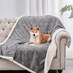 Waterproof Pet Blankets for Dogs and Cats - Soft Reversible 25"X30" Grey