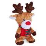 Christmas Reindeer Plush Dog Toy with Squeaker