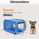 Portable Collapsible Travel Dog Crate, Blue