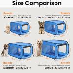 Portable Collapsible Travel Dog Crate, Blue
