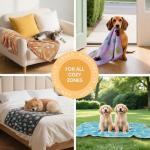 Soft Fleece Dog Blankets with Cute Prints