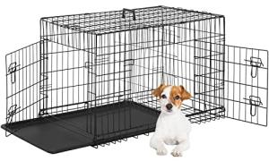 Small Dog Crate with Double Doors and Divider