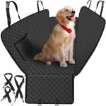 Dog Car Seat Cover with Storage Pocket - Black