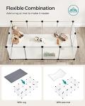 20-Panel Pet Playpen for Small Animals, White