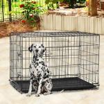 BestPet 48" Foldable Dog Crate with Double Doors