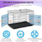 BestPet 48" Foldable Dog Crate with Double Doors