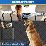 Dog Car Seat Cover with Storage Pocket - Black