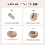 Bedsure Washable Calming Donut Dog Bed 30”