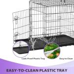 BestPet 48" Foldable Dog Crate with Double Doors