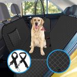 Dog Car Seat Cover with Storage Pocket - Black