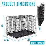 Small Dog Crate with Double Doors and Divider