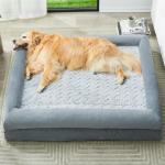XXL Washable Orthopedic Dog Bed with Bolster