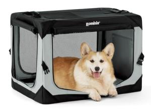 ZOMISIA 30-Inch Collapsible Dog Crate for Travel