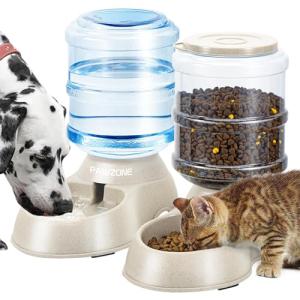 2 Pack Automatic Pet Feeder and Water Dispenser