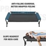 Veehoo Cooling Elevated Dog Bed with Headrest