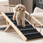 VEVOR Adjustable Folding Dog Ramp for Beds