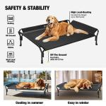 Veehoo Cooling Elevated Dog Bed with Headrest