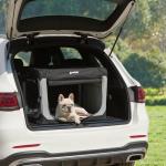 ZOMISIA 30-Inch Collapsible Dog Crate for Travel