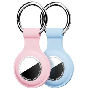 Linsaner 2 Pack AirTag Holder Keychain Accessories