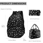 Dog Paw Printed Backpack Set with Lunch Bag