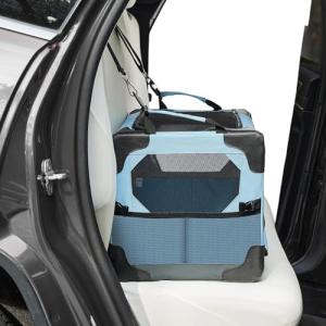 Portable 20-Inch Collapsible Dog Crate for Travel