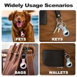 Linsaner 2 Pack AirTag Holder Keychain Accessories