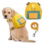 Dog Backpack Harness with Leash and Poop Bag