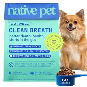 Native Pet GutWell Fresh Breath Dog Powder 60 Scoops