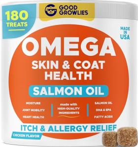 Omega 3 Fish Oil Chews for Dogs - 180 Ct