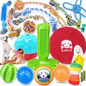 25 Pack Dog Toys Set for Teething and Play