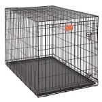 XL Folding Dog Crate with Leak-Proof Pan and Divider